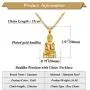 Xusamss Plated 18K Gold Titanium Steel Buddha Religious Pendant Necklace,22inches Link Chain