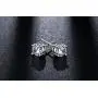 Kebaner 925 Sterling Silver Plated Austrian Crystal CZ Necklace Stud Earrings Cubic Zirconia Jewelry Set