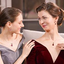 CDE Jewelry Sets for Women Rose Gold Jewelry Embellished with Crystal from Austria Mothers Day Jewelry Gifts Necklace and Earrings Set for Mom Wife