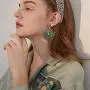ZRosse 2 Pairs Fashion Vintage Ethnic Boho Inlaid Zircon Earrings Set For Women Bohemian Multilayer Drop Earring Jewelry