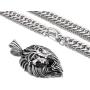 TIASRI Heavy Mens Lion Pendant 100% Stainless Steel Jewelry High Polishing Cuban Miami Link Chain Big Lion Pendant