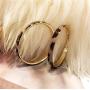 2 Pairs Leopard Leather Hoop Earrings Bohemian Velvet Leopard Print Big Round Circle Earrings Punk Vintage Metal Gold Tone Cheeta Statement Dangle Earrings for Women Girls