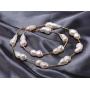 JYX Pearl Tin Cup Station Necklace White Baroque Freshwater Cultured Pearl Necklace