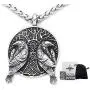 Gungneer Viking Raven Celtic Knot Pendant Stainless Steel Keel Chain Necklace Jewelry Protection Guide for Mens Womens Gungneer Viking Raven Celtic Knot Pendant Stainless Steel Keel Chain Necklace Jewelry Protection Guide for Mens Womens