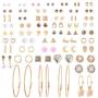 51 Pairs Earrings Set Hoop Earrings Set Earrings for Women Small Hypoallergenic Dangle Drop Statement Earring Set Jewelry Set