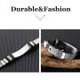 Murinsar Free Customized Surgical Steel Medical Alert Allergy Awareness Bracelet Adjustable ID Bangle for Emergency Aid