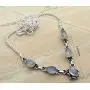 925 Silver Plated 6.50ctw Genuine Rainbow Moonstone Necklace 925 Silver Plated 6.50ctw Genuine Rainbow Moonstone Necklace