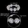 EVER FAITH Wedding Round Pave CZ Star Inspired Jewelry Set - Necklace Earrings Bracelet