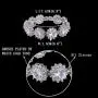 EVER FAITH Wedding Round Pave CZ Star Inspired Jewelry Set - Necklace Earrings Bracelet