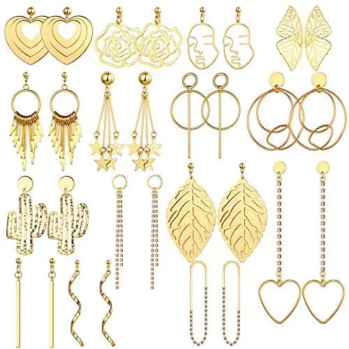 29 Pairs Assorted Multiple Stud Earrings set for Women Girls Simple Hoop earring set Girls jewelry… 29 Pairs Assorted Multiple Stud Earrings set for Women Girls Simple Hoop earring set Girls jewelry…