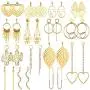 29 Pairs Assorted Multiple Stud Earrings set for Women Girls Simple Hoop earring set Girls jewelry… 29 Pairs Assorted Multiple Stud Earrings set for Women Girls Simple Hoop earring set Girls jewelry…