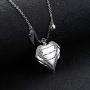 Jewenova Heart Urn Necklace for Ashes Angel Wing Charm Memorial Pendant Cremation Jewelry for Ashes