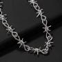 SONGCHANGJEWELRY Barbed Wire Necklace Choker - Punk Necklaces - Thorn Chain Men Punk Rock Jewelry Gift for Men Women Lovers