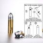 U7 Men Women Personalized Bullet Necklace Stainless Steel or 18K Gold Plated Pendant 4 Colors, Lords Prayer/Vintage Cross Style