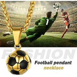 GOLDCHIC JEWELRY Number Necklace, Customized Unisex Boys Mens Stainless Steel Baseball Cross Necklace/Soccer/Football/Basketball Necklace with Chain 22”+2'' Extender,Sports Fan Gift