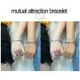 choice of all 4pcs Couple Bracelets Necklaces for Women Men Couple Gift Love Heart CZ Puzzle Matching Necklace Magnetic Couple Bracelets