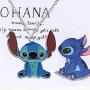 UJIMS Ohana Gift Ohana Hibiscus Flower Pendant Necklace Lilo Stitch Jewelry For Best Friends Family Member Gift