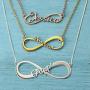 Getname Necklace Personalized Infinity Family Name Pendant with Any Names Eternal Infinity Name Necklace Brass