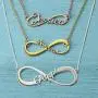 Getname Necklace Personalized Infinity Family Name Pendant with Any Names Eternal Infinity Name Necklace Brass