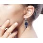 NOVICA Lapis Lazuli .925 Sterling Silver Dangle Earrings Johari Treasure