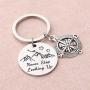 WSNANG Adventure Gift Never Stop Looking Up Keychain Mountains Keychain Outdoor Lovers Mountains Gift for Hiker Backpacker Nature Lover