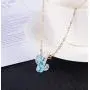 YINLIN Danity Tiny White Opal Cactus Jewelry Plant Cactus Pendant Necklace Gift for Friendship