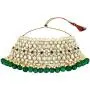 Aheli Elegant Indian Traditional Wedding Wear Kundan Pearl Encrusted Choker Necklace Set with Jhumki Earrings Ethnic Bollywood Party for Women Aheli Elegant Indian Traditional Wedding Wear Kundan Pearl Encrusted Choker Necklace Set with Jhumki Earrings Ethnic Bollywood Party for Women