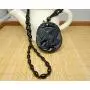 100% Pure Natural Obsidian Pendant Necklace Obsidian Crystal Pendant Necklace Pattern with Bead Chain for Men or Women 100% Pure Natural Obsidian Pendant Necklace Obsidian Crystal Pendant Necklace Pattern with Bead Chain for Men or Women