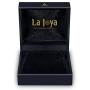 La Joya Sterling Silver with Round White Diamond Created Blue Sapphire Strand Bolo Adjustable 0.05ct Bracelet for Women’s, Girl’s gift for valentines day
