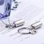 HooAMI Pet Paw Heart Charm & Cylinder Memorial Urn Necklace Stainless Steel Cremation Jewelry