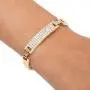 Barzel 18K Gold, Rose Gold Plated or White Gold Plated Bling Crystal ID Bracelet
