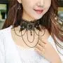 IBBM I WILL BE YOUR BEST MEMORY Black Choker Lace Necklace with Bracelet and Earrings Set - Punk Party Gothic Vintage Accessories for Women