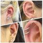 CZ Surgical Stainless Steel 16G Sleeper Cartilage Daith Tiny Small Hoop Earrings Tragus Mini Hinged Clicker Nose Ring Cuff Huggie Hoops for Women Men Girls Helix Piercings Jewelry Gifts Bff