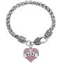 Luvalti “Nana” Charm Crystal Bracelet - Adorable Nana Pink Heart Bracelet - Best Family Jewelry Gift