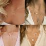 Honsny 25 Pieces Layered Choker Necklaces for Women Gold Multilayer Necklaces Set Adjustable Dainty Moon Star Coin Bar Pearl Pendant Necklaces Jewelry for Valentine’s Day Birthday Gifts