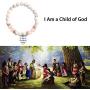 MAOFAED Baptism Gift First Communion Gift I Am a Child of God Religious Jewelry Bracelet