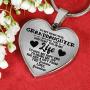 ZXOTTY to My Beautiful Granddaughter You are a Gift Love, Grandma Luxury Heart Shape Necklace for Granddaughter