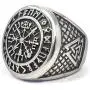 Gungneer Vegvisir Norse Compass Rune Circle Odin Valknut Stainless Steel Ring Men Women Norse Protection Jewelry Gungneer Vegvisir Norse Compass Rune Circle Odin Valknut Stainless Steel Ring Men Women Norse Protection Jewelry