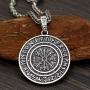 URDEAR Norse Viking Compass Pendant Necklace Nordic Vikings Amulet Ornaments Jewelry Pendant Necklace Gifts for Men Women