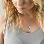 Ldurian Blue Sky Cloud Resin Necklace Transparent Resin Rould Ball Pendant Necklace for Women