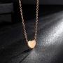 Hipunk Tiny Small Necklace Womenm 316L Stainless Steel Minimalist Dainty Music/Heart/Triangle/Pentagon/Hexagon Pendant Polished Birthday Jewelry