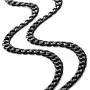 URBAN JEWELRY Powerful Mens Necklace Black 316L Stainless Steel Chain 18, 21, 23, 26 Inches (6mm) URBAN JEWELRY Powerful Mens Necklace Black 316L Stainless Steel Chain 18, 21, 23, 26 Inches (6mm)