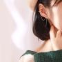 SLUYNZ 925 Sterling Silver Wave Cuff Earrings Wrap Tassel Earrings for Women Teen Girls Threader Earrings Chain