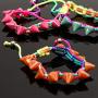 Adjustable Rainbow Spike Bracelet, Stone Material (3 Pieces)