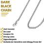 FIBO STEEL 3.5-6mm Stainless Steel Mens Womens Necklace Curb Link Chain, 16-30 inches
