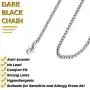 FIBO STEEL 3.5-6mm Stainless Steel Mens Womens Necklace Curb Link Chain, 16-30 inches