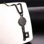 U7 Ward Off Evil Exorcism Jewelry Stainless Steel/Black / 18K Gold Plated Saint Benedict Medal Design Key Pendant Necklace U7 Ward Off Evil Exorcism Jewelry Stainless Steel/Black / 18K Gold Plated Saint Benedict Medal Design Key Pendant Necklace