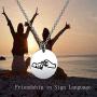 BEKECH ASL Necklace Friendship in Sign Language Charm Pendant Necklace Sign Language Jewelry ASL Friendship Gift ASL Jewelry Gift for BFF Best Friend Soul Sister