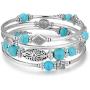 BULINLIN Layered Wrap Bangle Turquoise Bracelet - Bead Bracelet with Natural Agate Stone, Gifts for Women