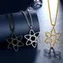 beautlace Atom Chemistry Science Symbol Necklaces/Earrings/Set 18K Gold/Silver/Black Gun Plated Scientist Physicist Chemist Teacher Gift Science Lovers beautlace Atom Chemistry Science Symbol Necklaces/Earrings/Set 18K Gold/Silver/Black Gun Plated Scientist Physicist Chemist Teacher Gift Science Lovers